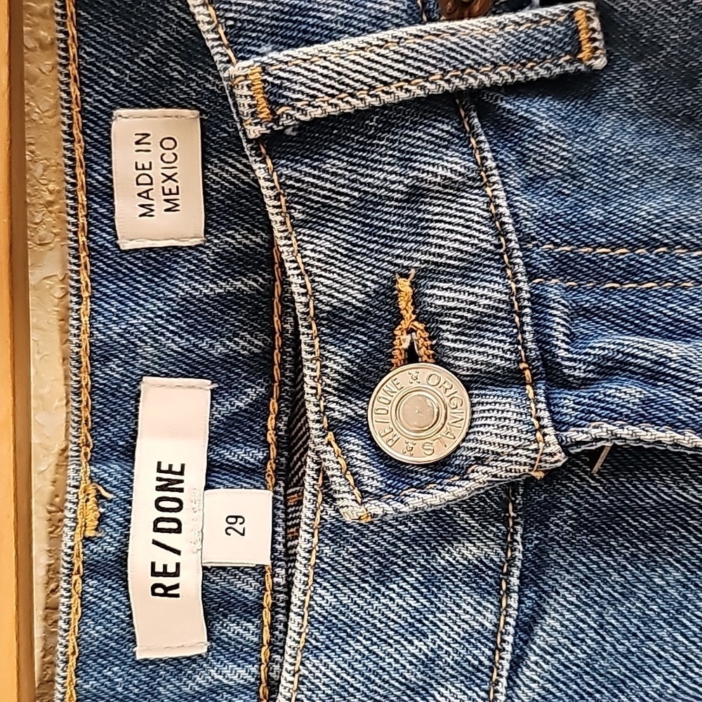 Re/done Rigid Hi Rise Stovepipe Jeans - Picture 3 of 6